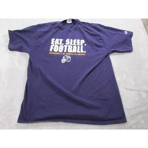 North Alabama Lions Shirt Mens Navy NCAA Football Eat Sleep T-Shirt Tee College